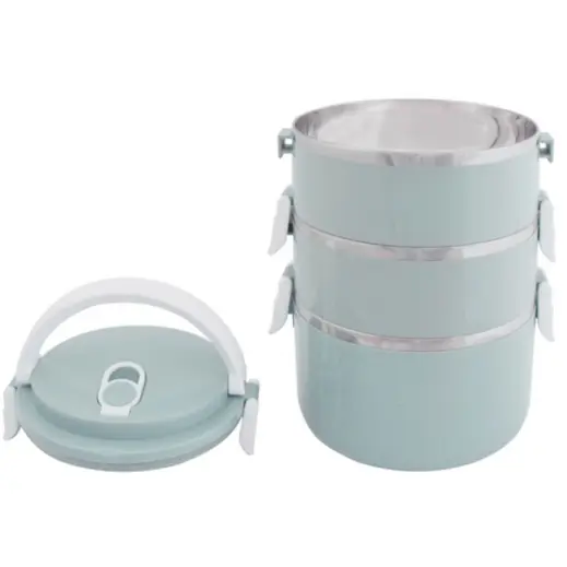 Stackable 3-Layer Lunch Container Set Display